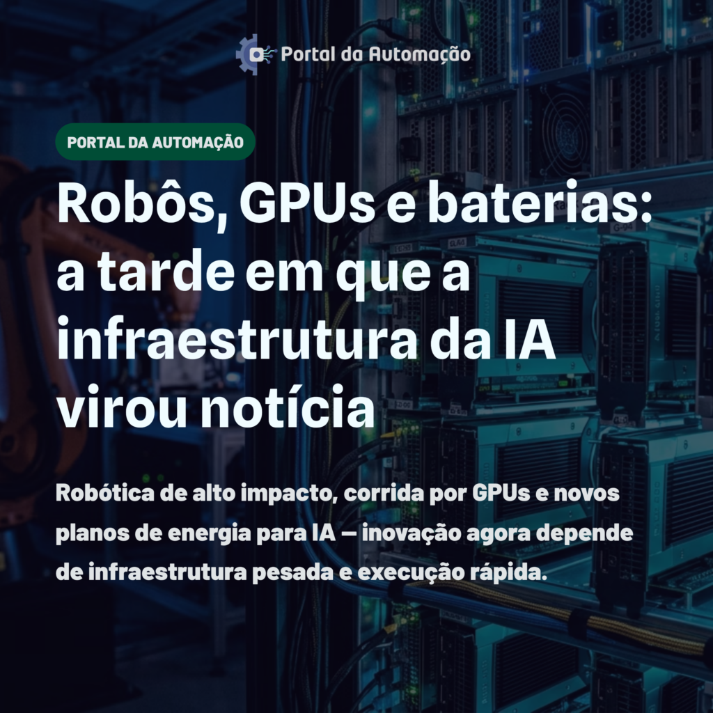 Robôs, GPUs e baterias: a tarde em que a infraestrutura da IA virou notícia