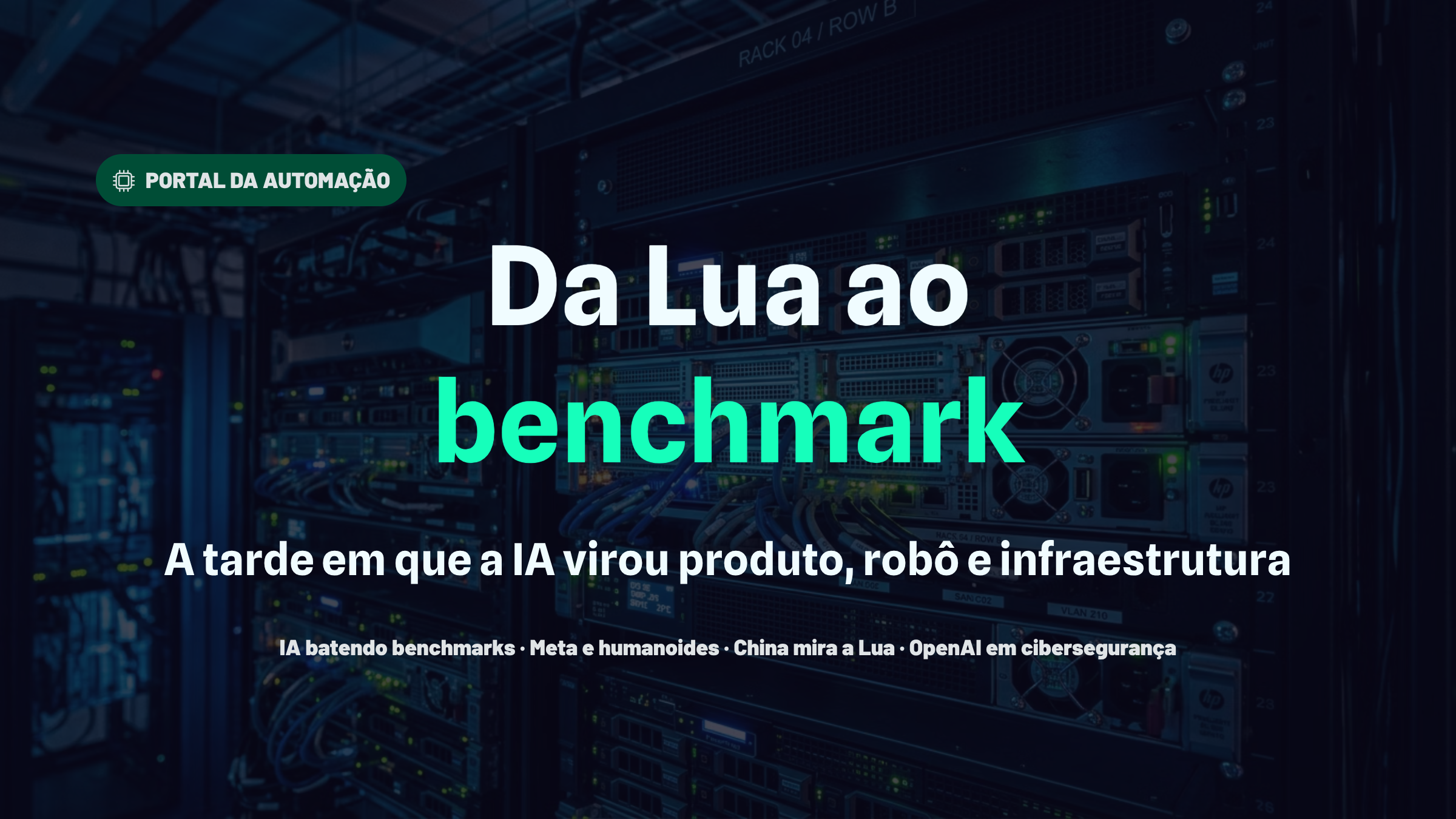 Da Lua ao benchmark: a tarde em que a IA virou produto, robô e infraestrutura