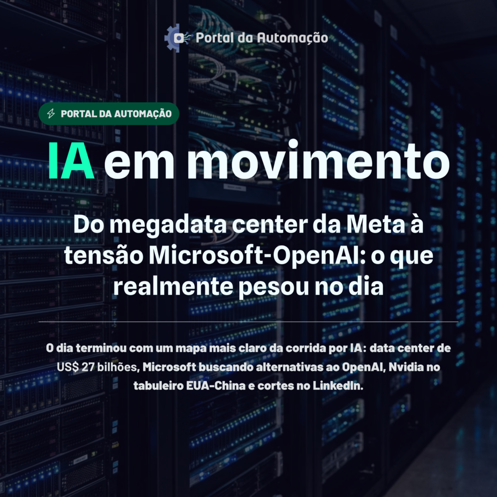 Do megadata center da Meta à tensão Microsoft-OpenAI: o que realmente pesou no dia